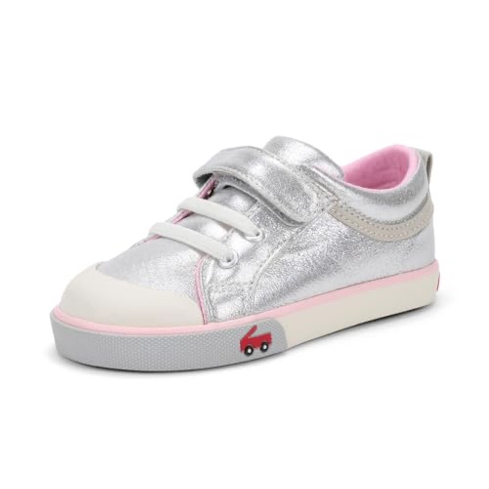 See Kai Run Silver and Pink Kids Sneakers